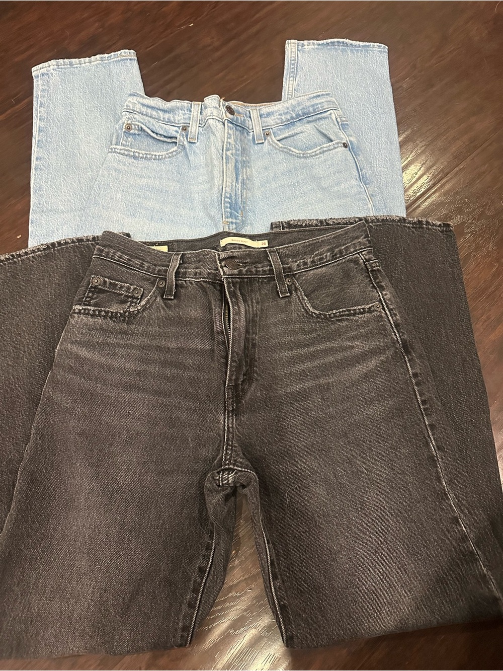Levi's Light Blue & Black High-Rise Jeans Duo